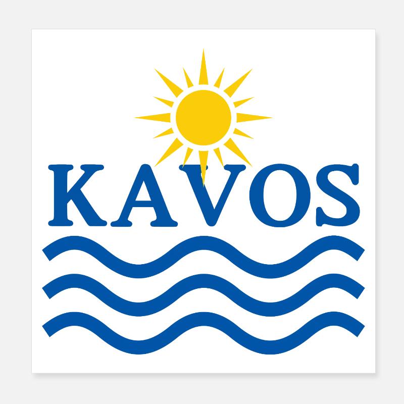 Vagues côtières de KAVOS Poster 20 x 20 cm