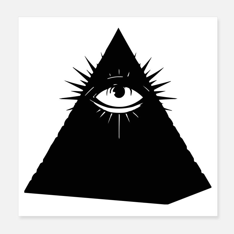 illuminati-pyramide Poster 20x20 cm