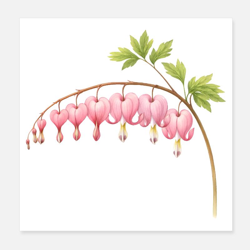 Fleur de printemps rose au cœur saignant Poster 20 x 20 cm
