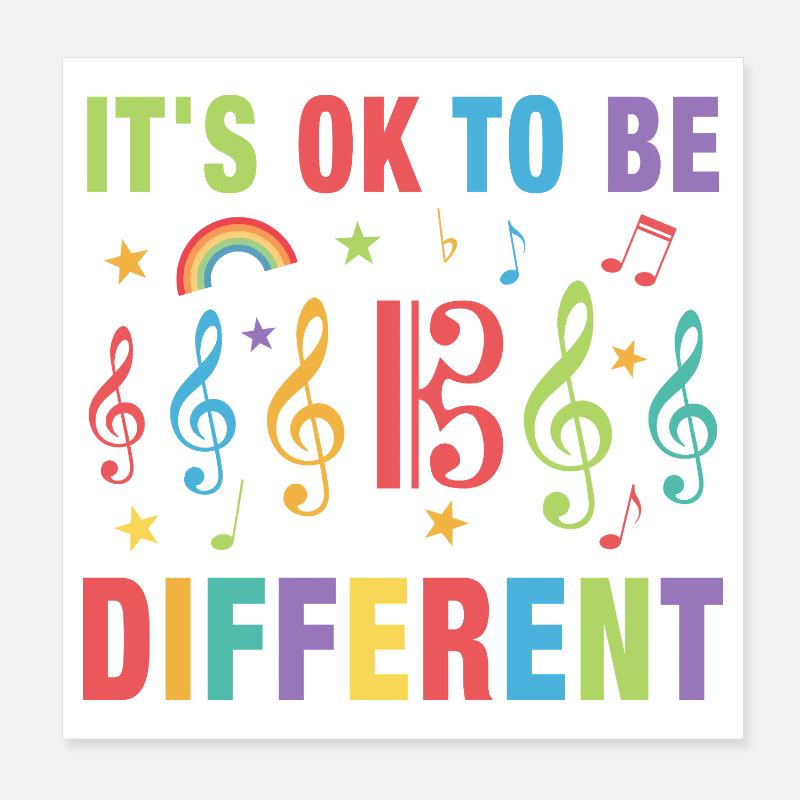 Bratsche Viola Be Different Musiker Altschlüssel Poster 20x20 cm