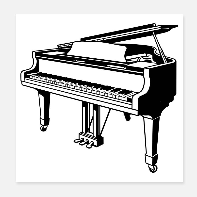 piano à queue piano Poster 20 x 20 cm