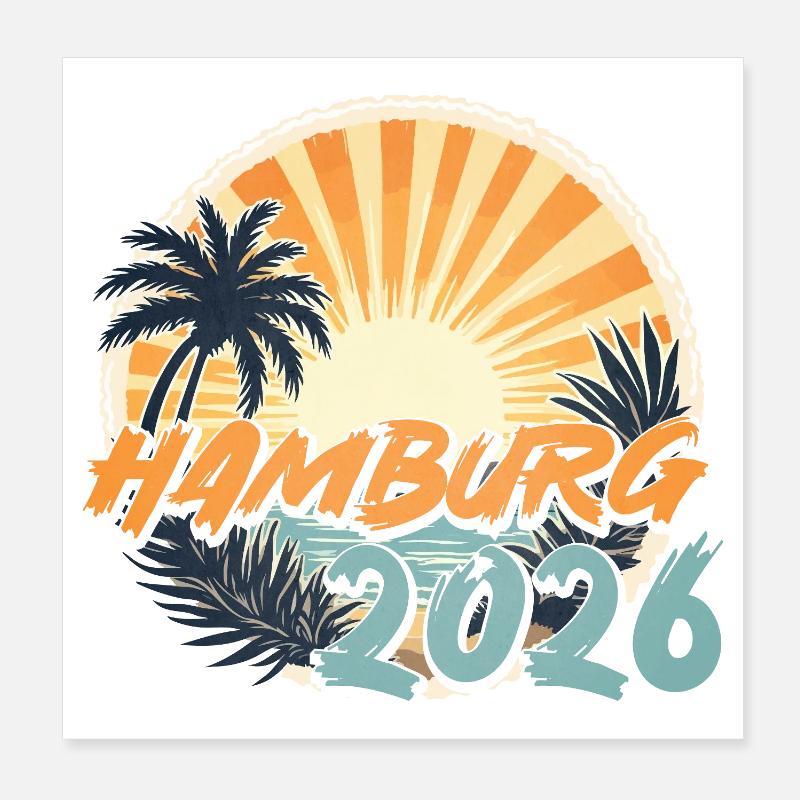 Hambourg 2026 Poster 20 x 20 cm