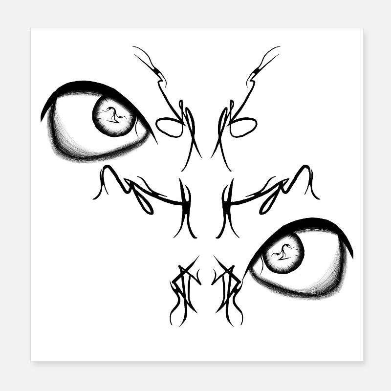 Nachtvogel Duo Leuchten Poster 20x20 cm