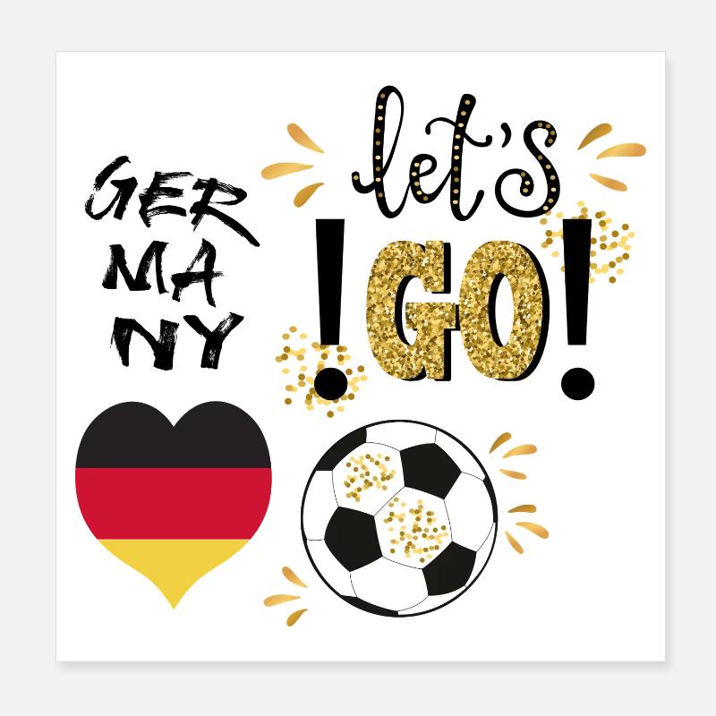Soccer Poster 8" x 8" (20x20 cm)
