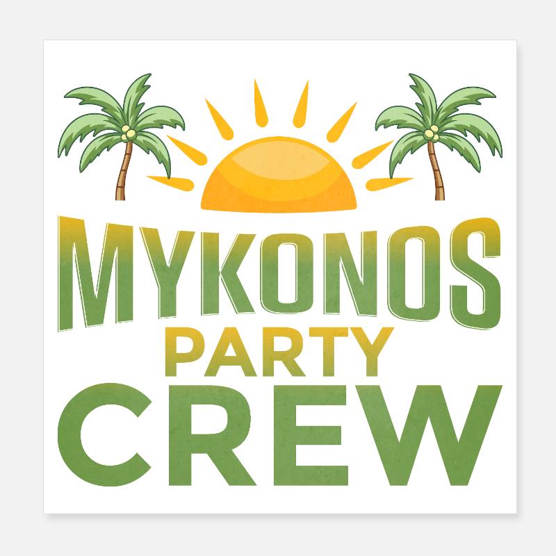 Mexico Party Crew Poster 8" x 8" (20x20 cm)