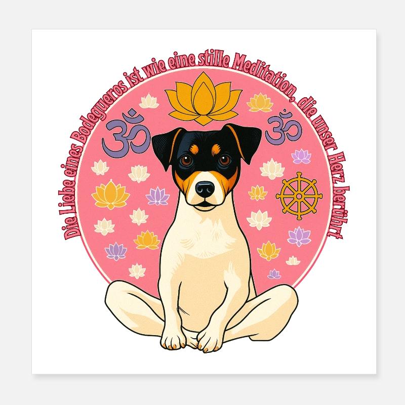 Yoga Bodeguero - Poster 20x20 cm - Weiß