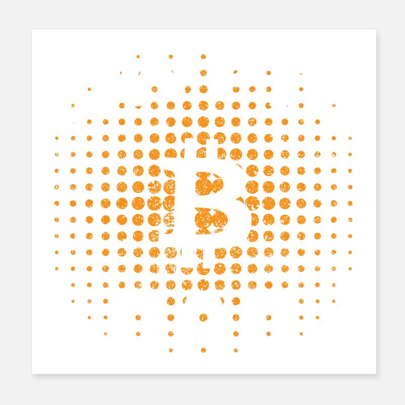 Papa Bitcoin Crypto comme un Papa Ordinaire Poster 20 x 20 cm