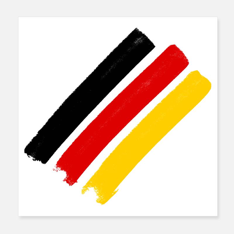 German flag Poster 8" x 8" (20x20 cm)