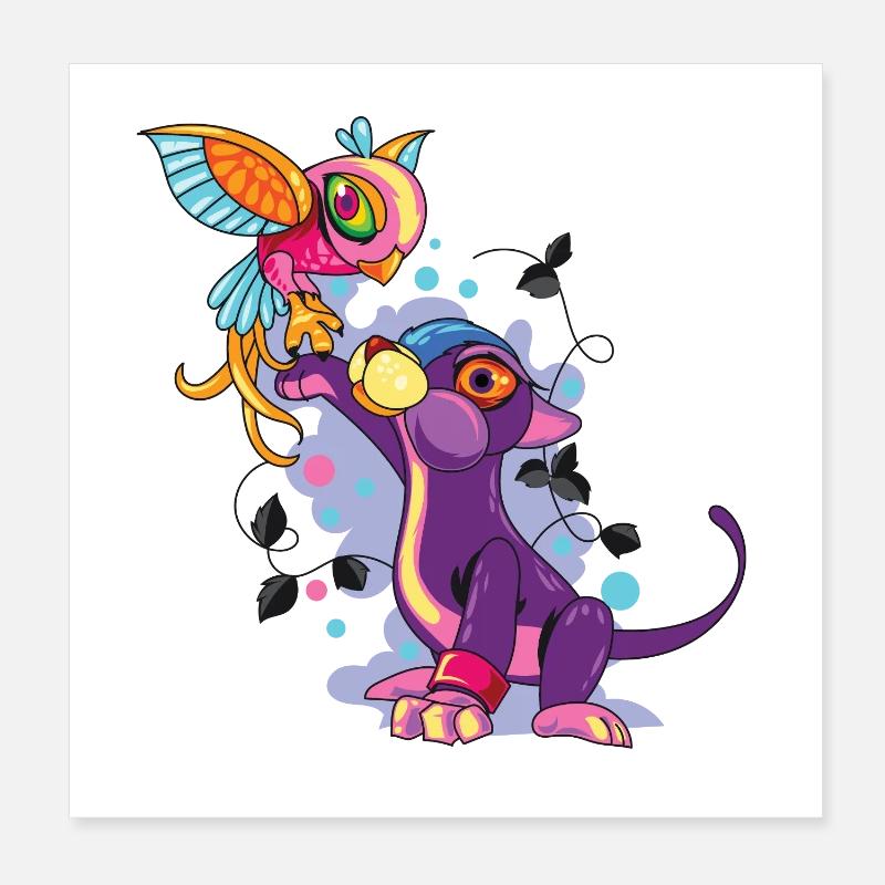 Sois heureux Poster 20 x 20 cm