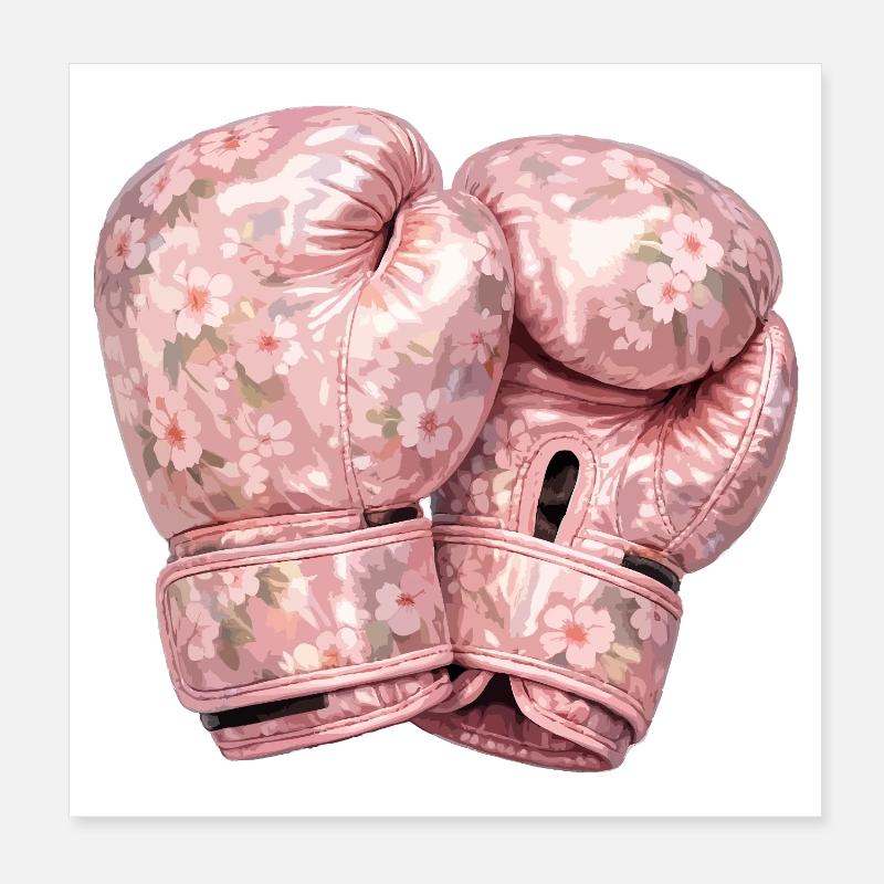 Blumen-Boxhandschuhe Poster 20x20 cm