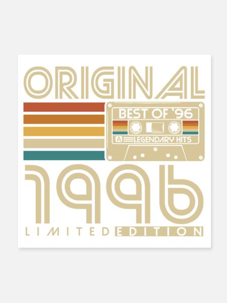 1996 Birthday Retro Vintage Vintage Gift - Poster 8" x 8" (20x20 cm) - white - Front