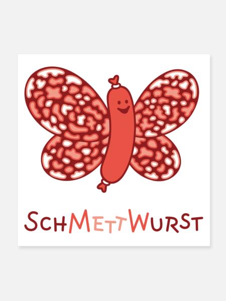 SchMettWurst - Poster 8" x 8" (20x20 cm) - white - Front
