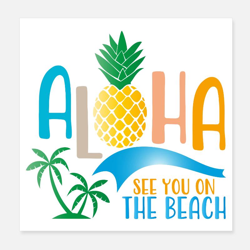 Beach Poster 20x20 cm