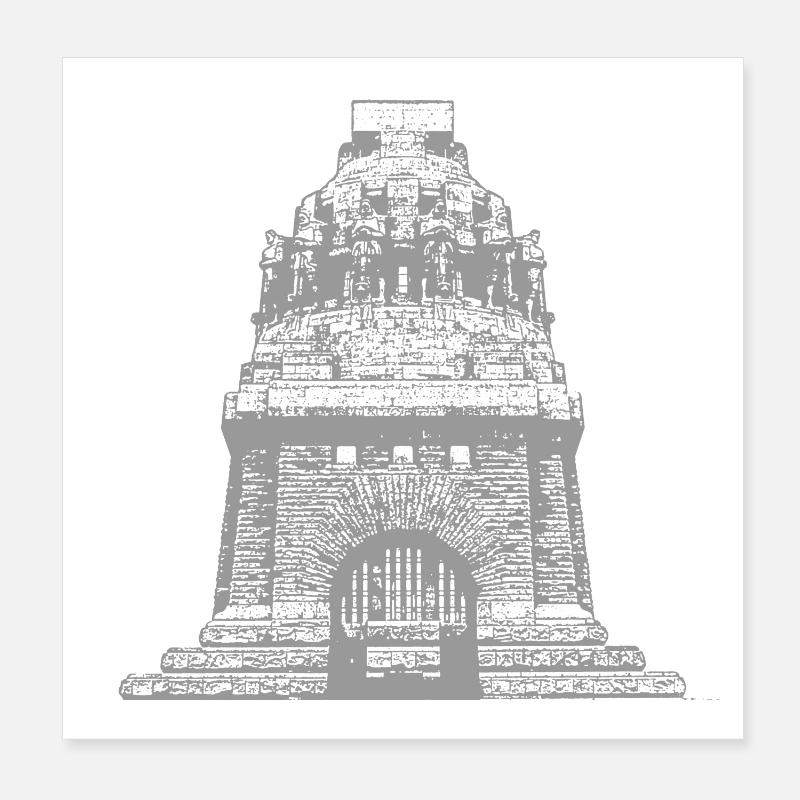 Völkerschlachtdenkmal Leipzig Poster 20x20 cm