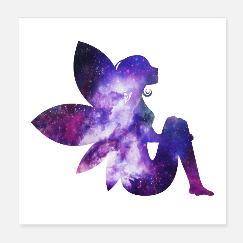 Fairy Galaxy Poster 8" x 8" (20x20 cm)