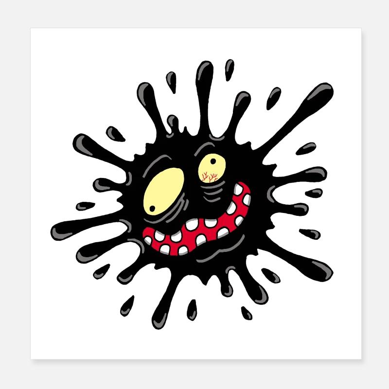 Inkblot monster Poster 8" x 8" (20x20 cm)