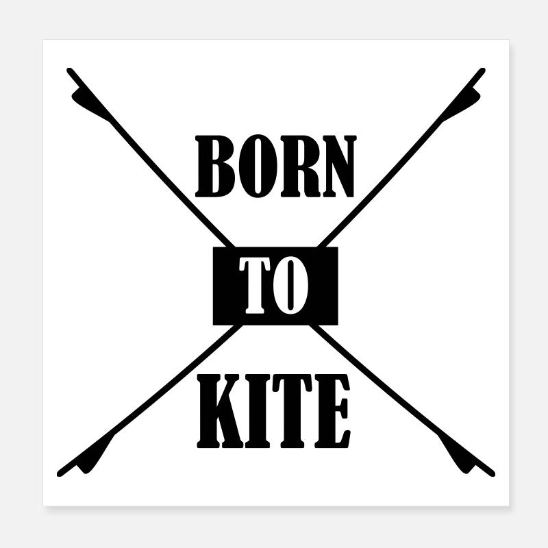 Kiteboard Poster 20x20 cm