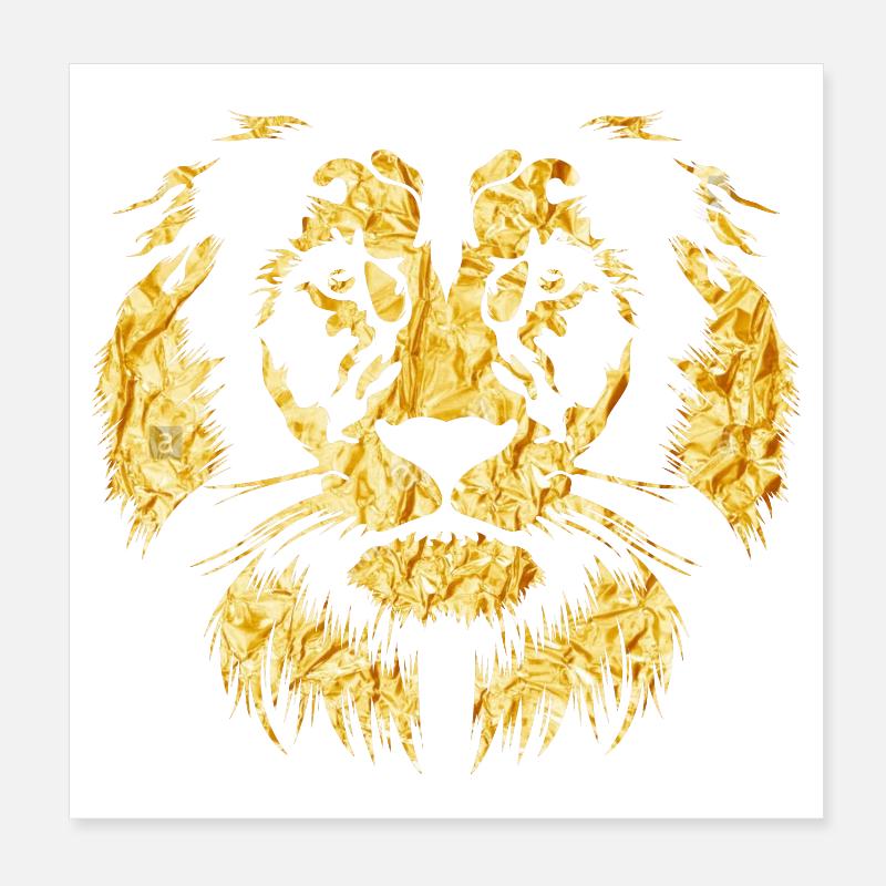 Or du lion Poster 20 x 20 cm