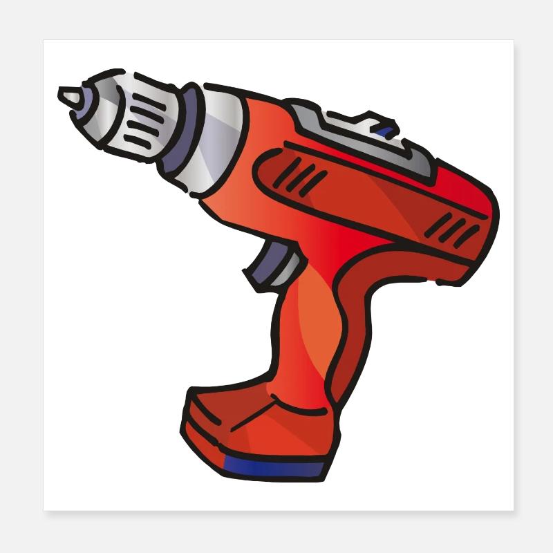 Perceuse | forer Poster 20 x 20 cm