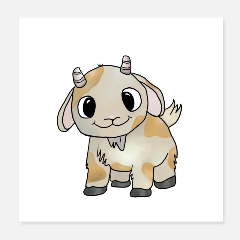 little goat Poster 8" x 8" (20x20 cm)