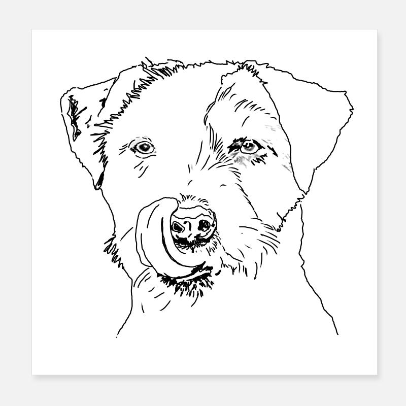 Terrier Poster 8" x 8" (20x20 cm)