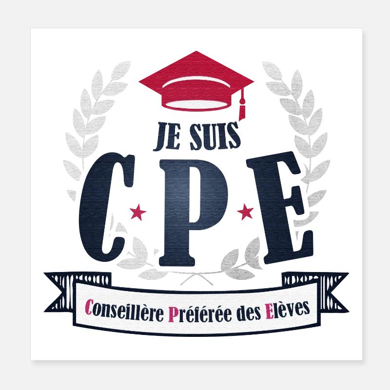 CPE - Poster 20 x 20 cm - blanc