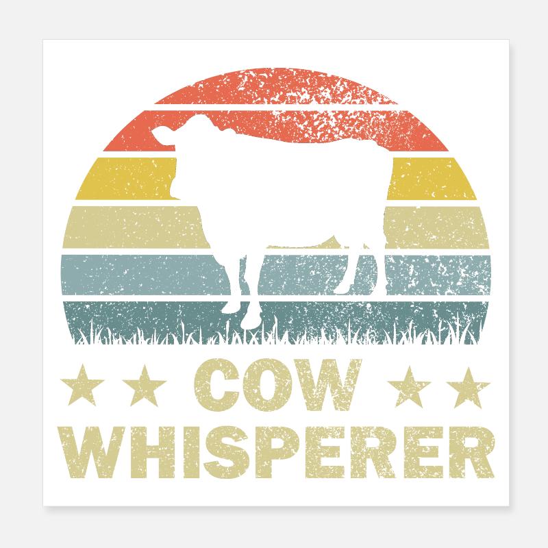 Vache Vaches Poster 20 x 20 cm