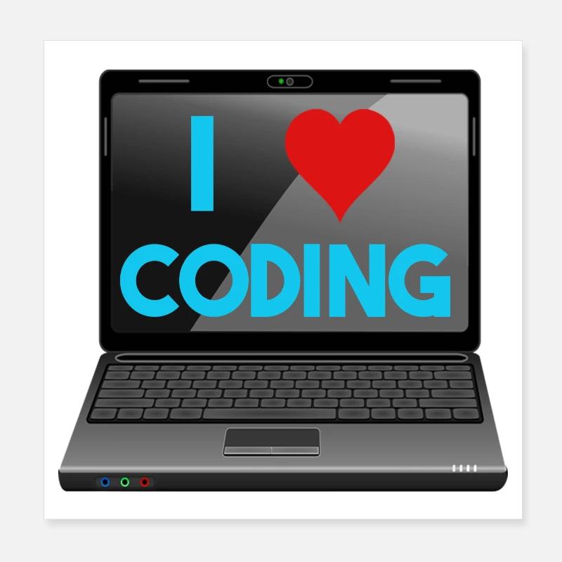 Programmieren, Programmierer, Informatiker Poster 20x20 cm