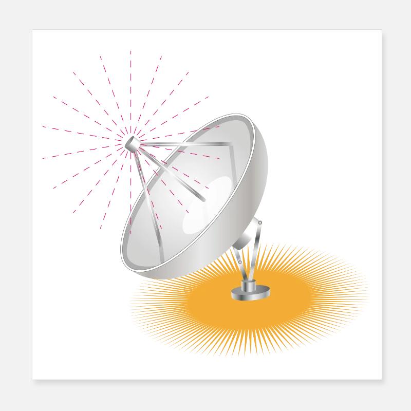 Satellite dish as a design element Poster 8" x 8" (20x20 cm)