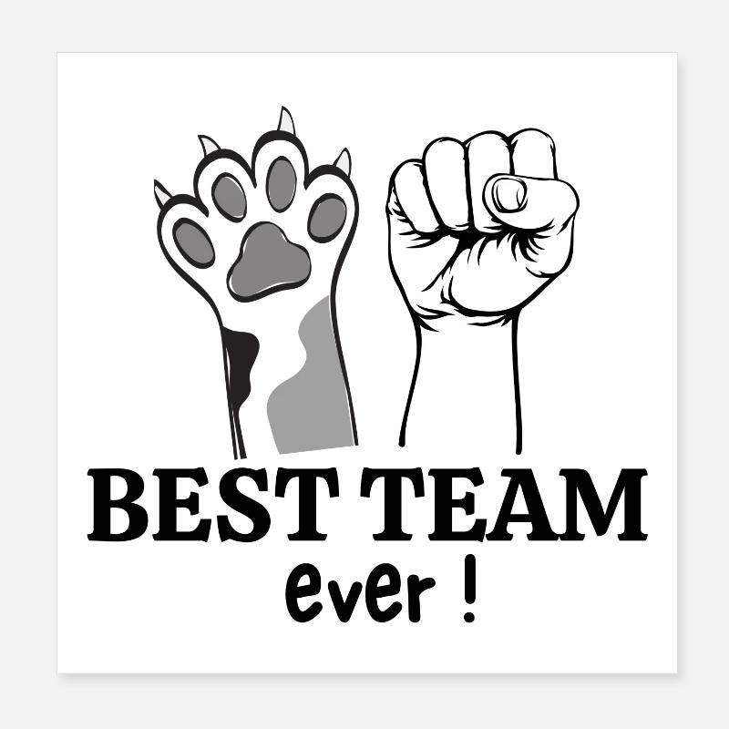 Hund, Hundebesitzer, Hundeliebhaber Poster 20x20 cm