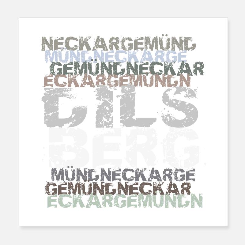 Neckargemünd - Dilsberg Poster 20x20 cm