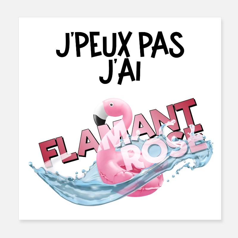Flamant rose Poster 20 x 20 cm