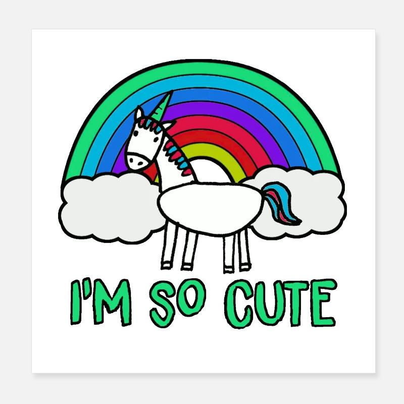 Ich bin so süß Poster 20x20 cm