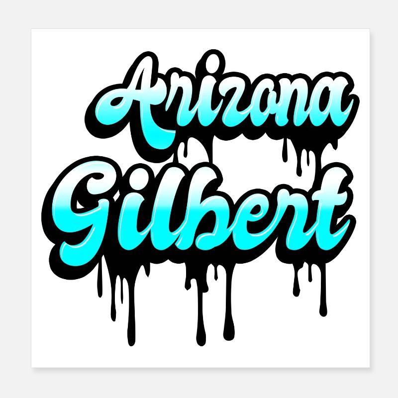 Gilbert Arizona design Poster 8" x 8" (20x20 cm)