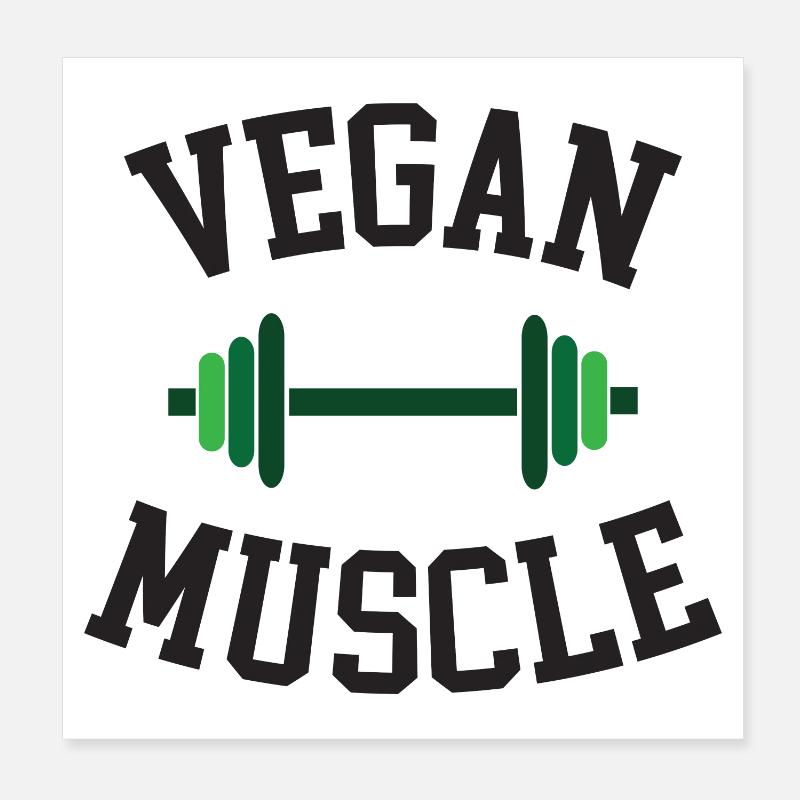 Muscle végétalien Poster 20 x 20 cm