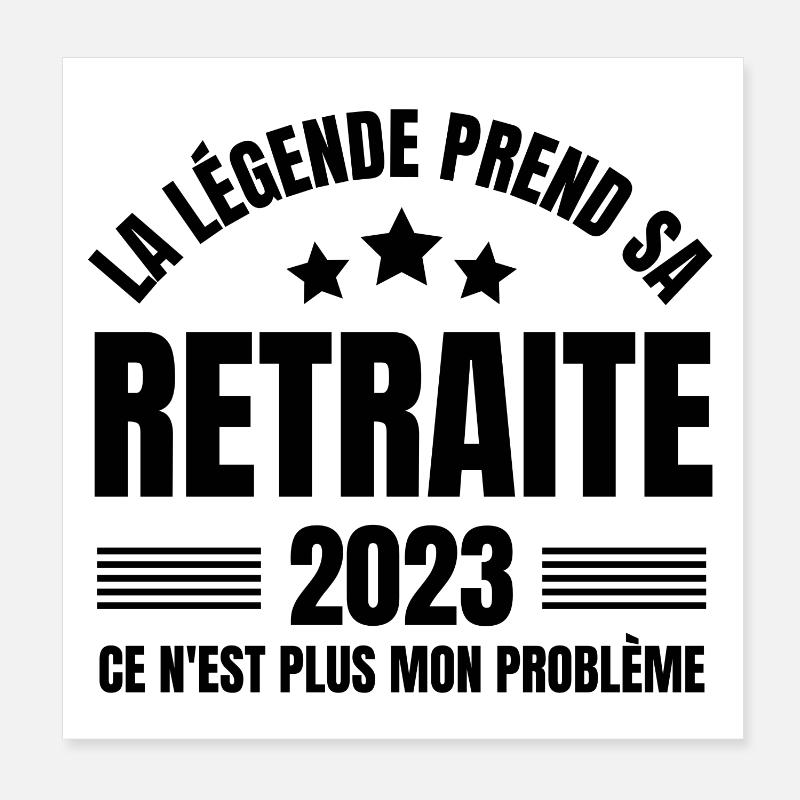 retraite, je suis retraité, je suis retraitée Poster 20 x 20 cm