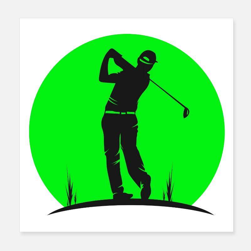 golf, golfing, vintage golf Poster 8" x 8" (20x20 cm)