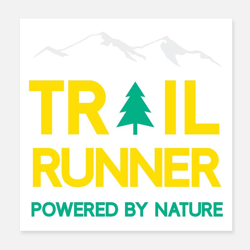 Trail Runner - Propulsé par la nature Poster 20 x 20 cm