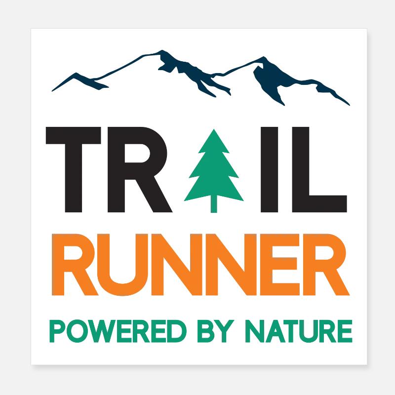 Trail Runner - Powered by Nature Poster 20x20 cm