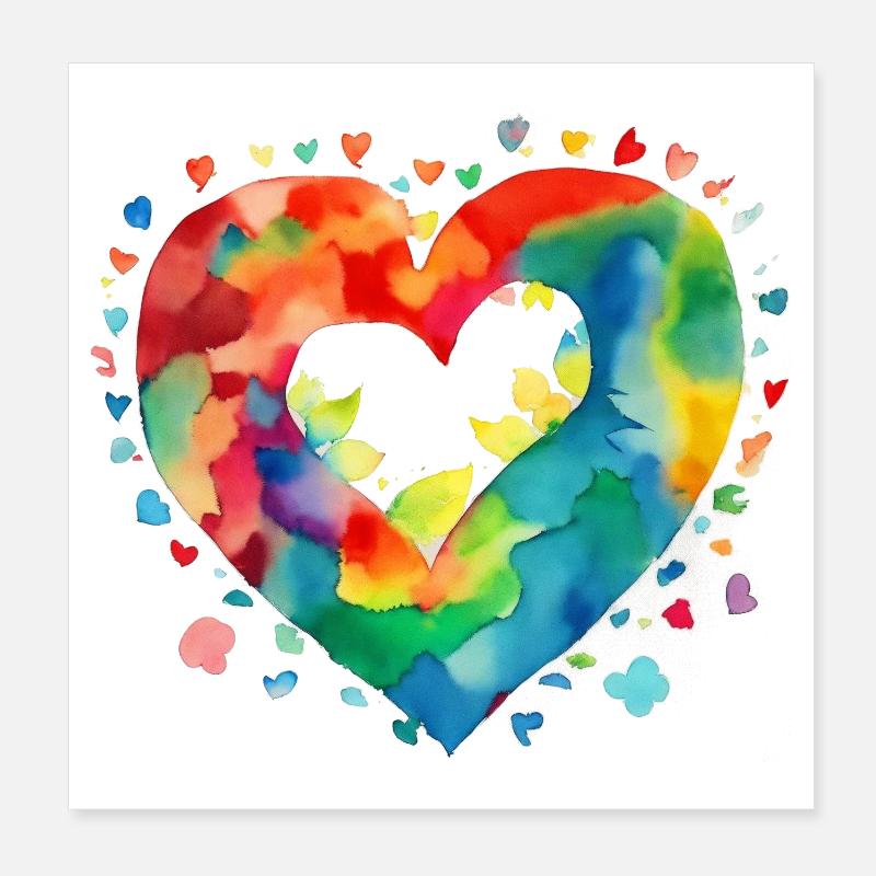 Cœur Poster 20 x 20 cm