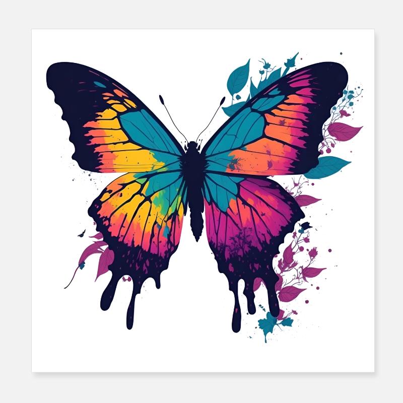 Schmetterling Poster 20x20 cm