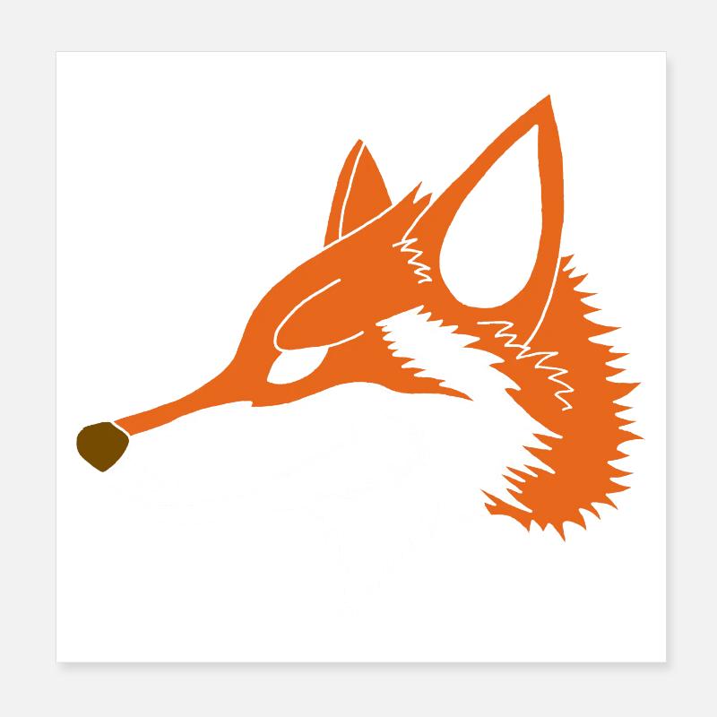 Cunning as a fox Poster 8" x 8" (20x20 cm)