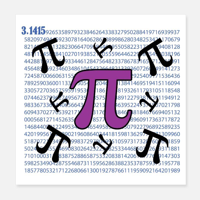 Pi-Tag - Glücklicher Pi-Tag Poster 20x20 cm