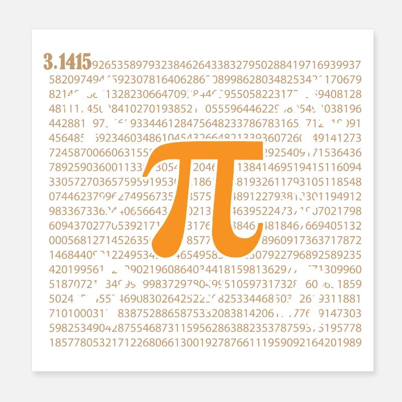 Pi Day - Happy Pi Day Poster 8" x 8" (20x20 cm)