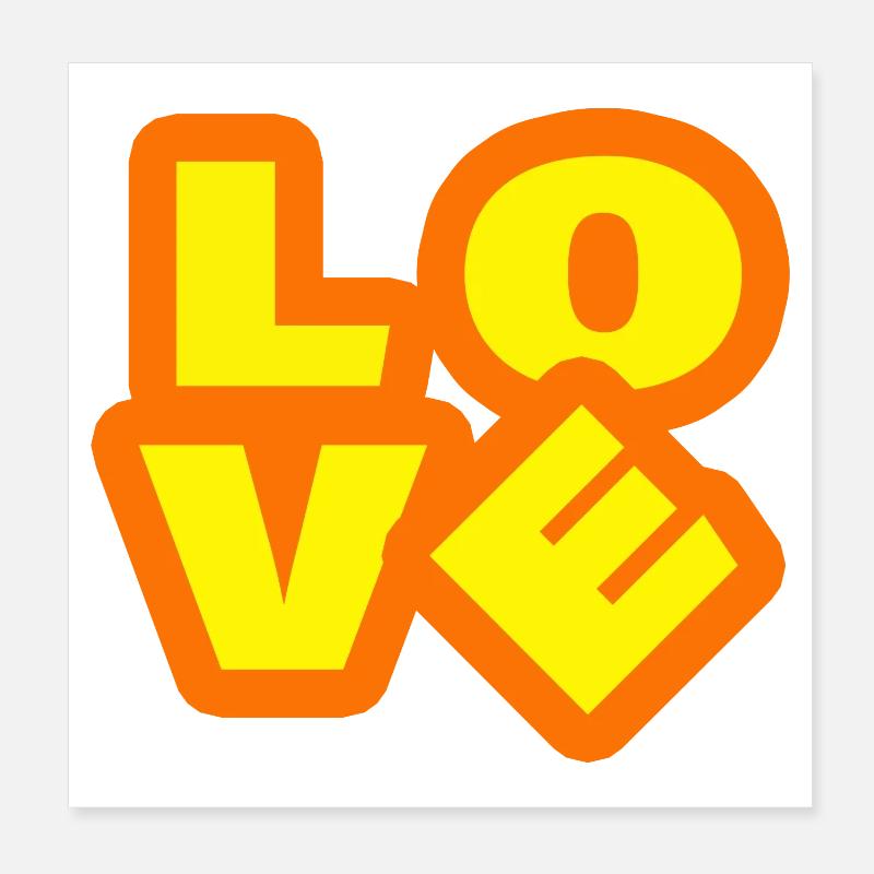 AMOUR Poster 20 x 20 cm