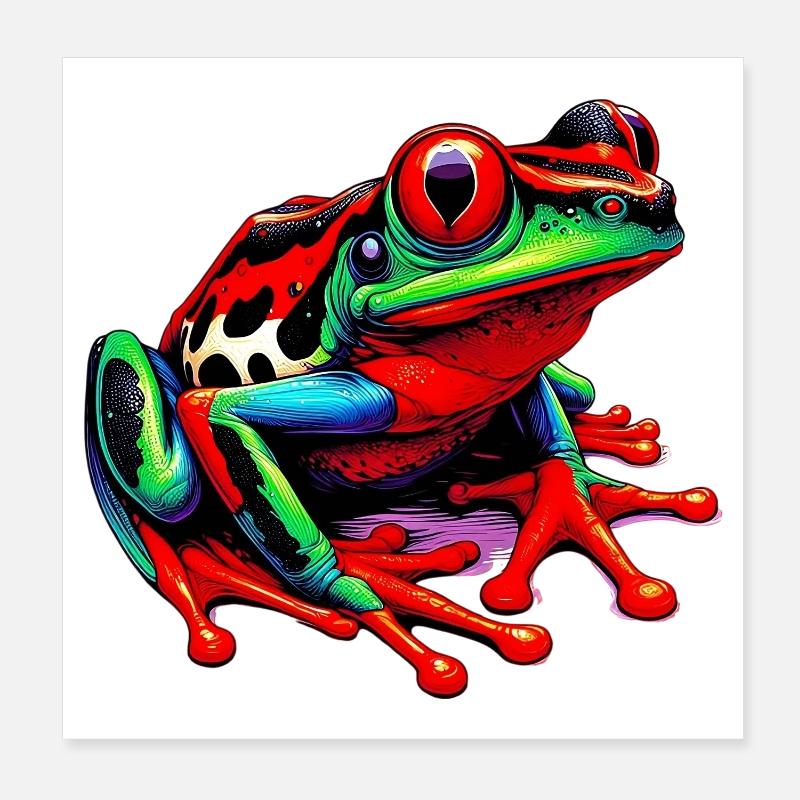 Frog Poster 8" x 8" (20x20 cm)