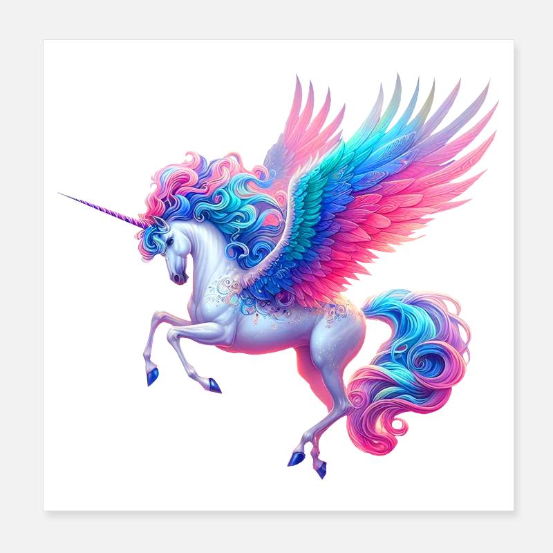 Einhorn (02) Poster 20x20 cm