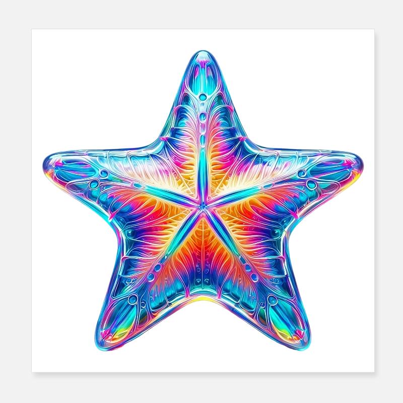 Étoile de mer Poster 20 x 20 cm