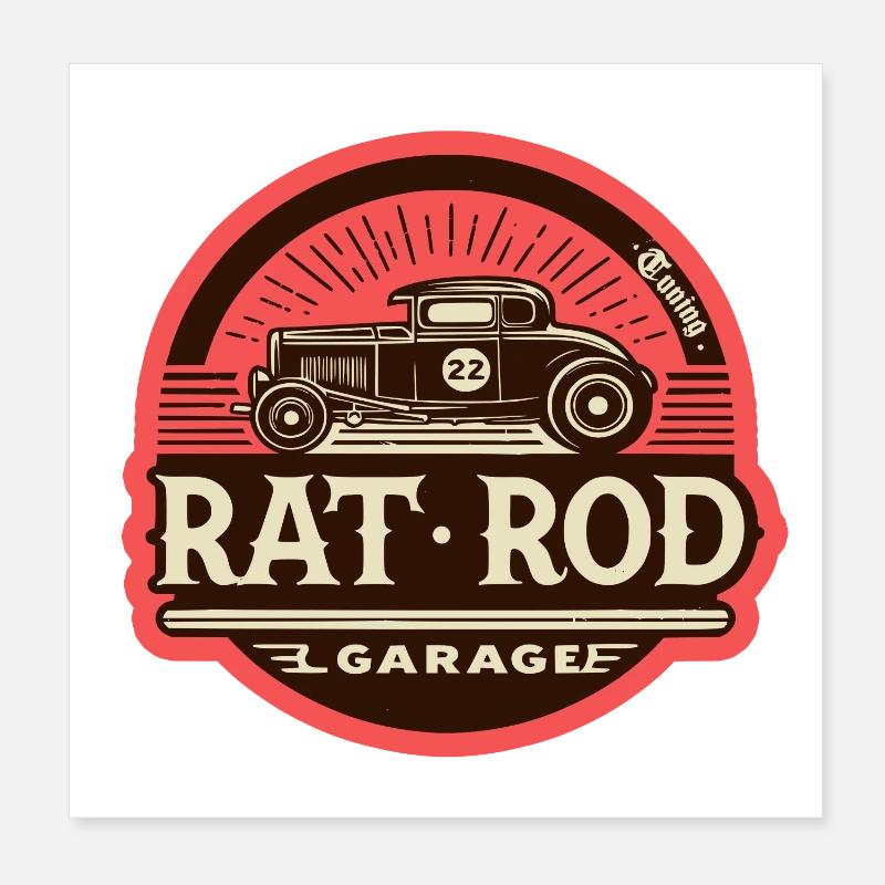 Ratsking Ratlook Shirt – Rustikaler Custom Style Poster 20x20 cm