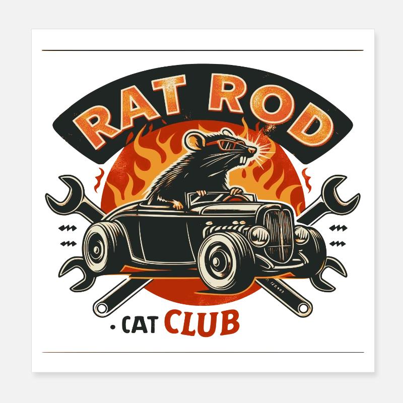 Ratsking Ratlook Shirt – Rustikaler Custom Style Poster 20x20 cm